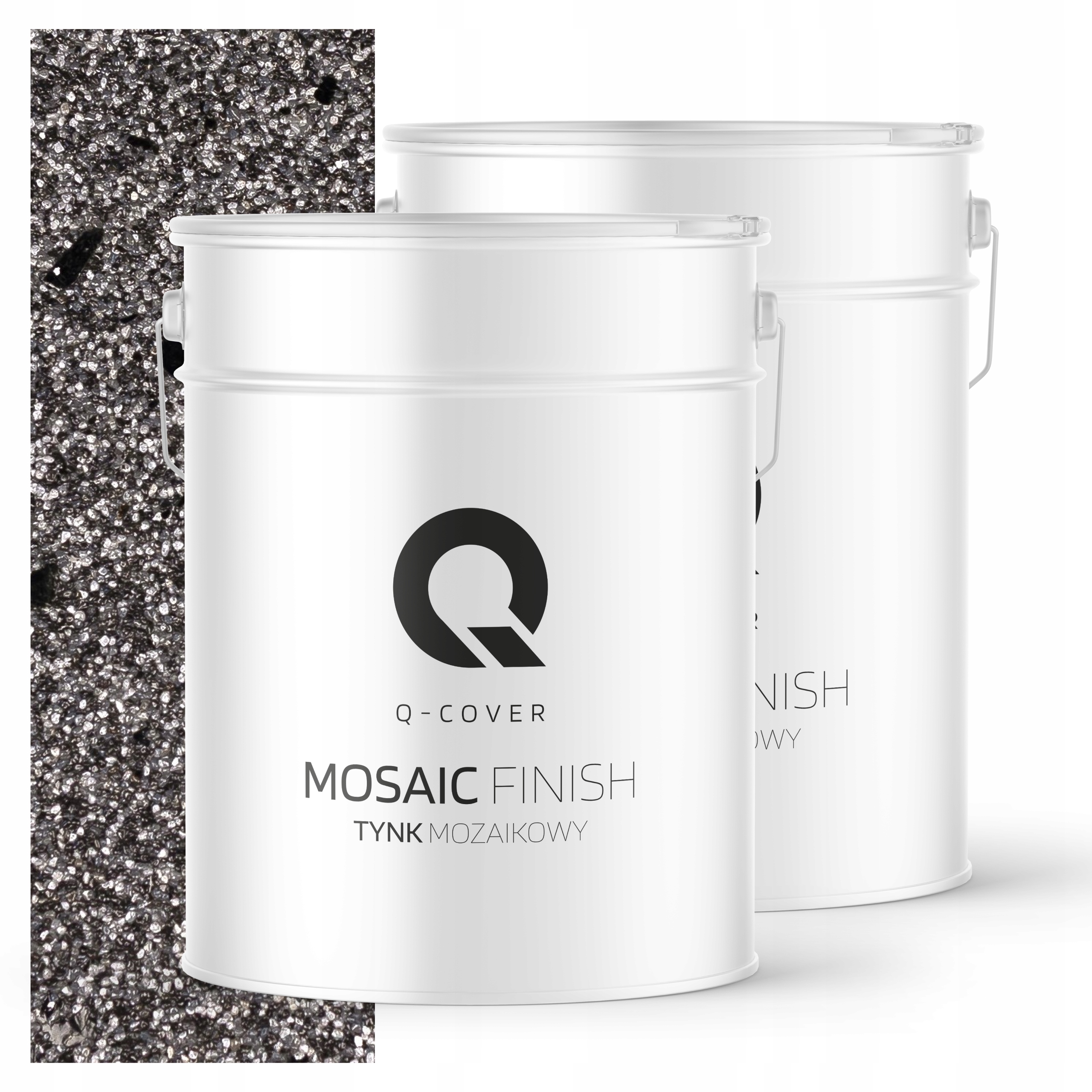 Mozaiková pryskyřičná omítka 12.5 kg vnitřní šedá tmavá s černou slídou M44