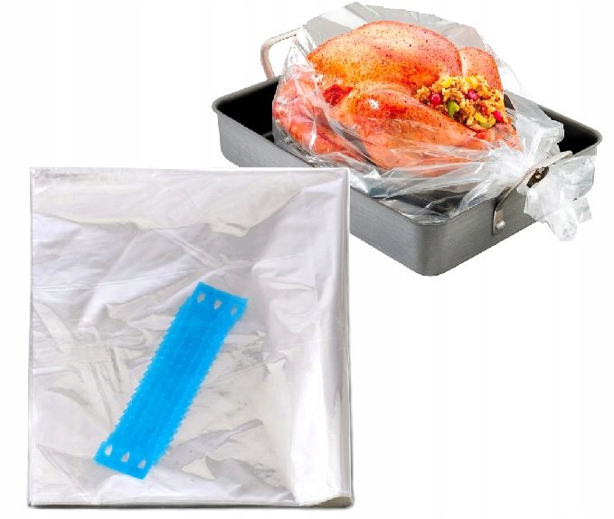 FOLIA do pieczenia z klipsami D RĘKAW 50m + klipsy