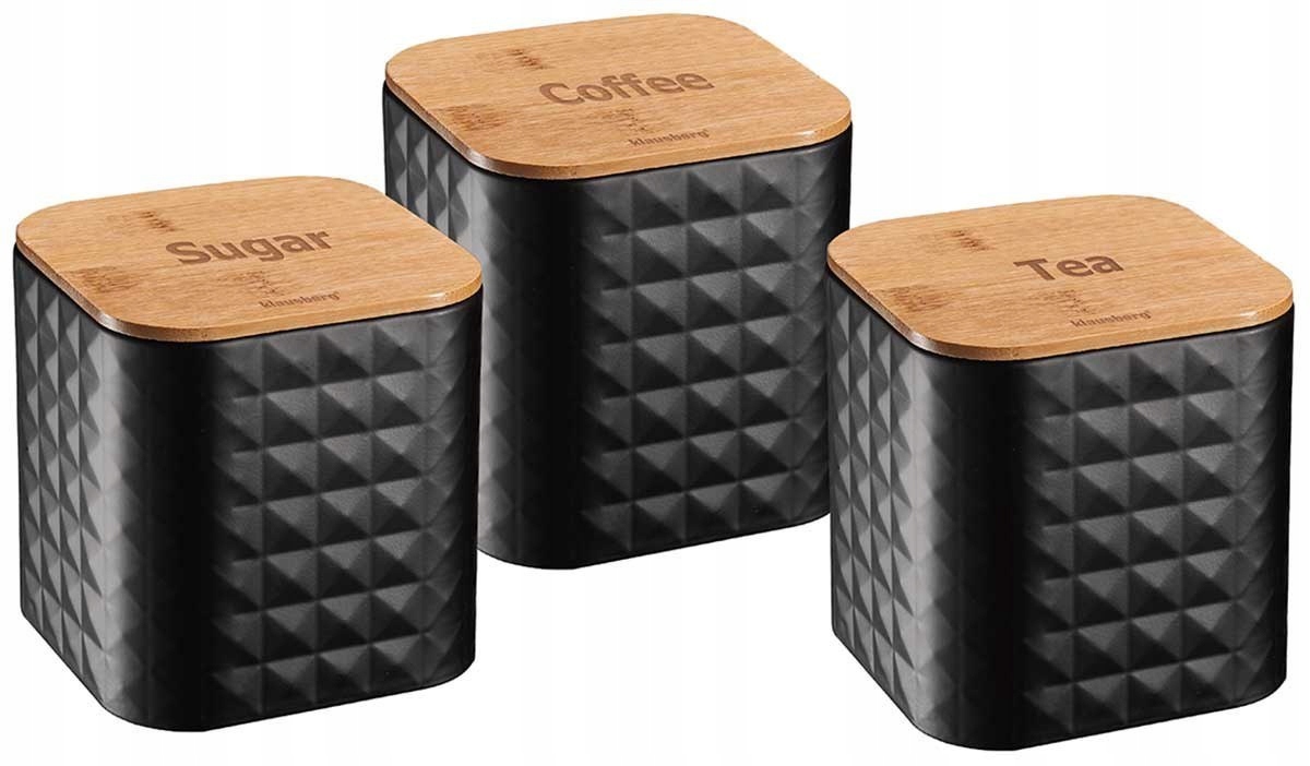 CHLEBAK CZARNY POJEMNIKI KAWA CUKIER HERBATA 4W1 Kod producenta KB-7482