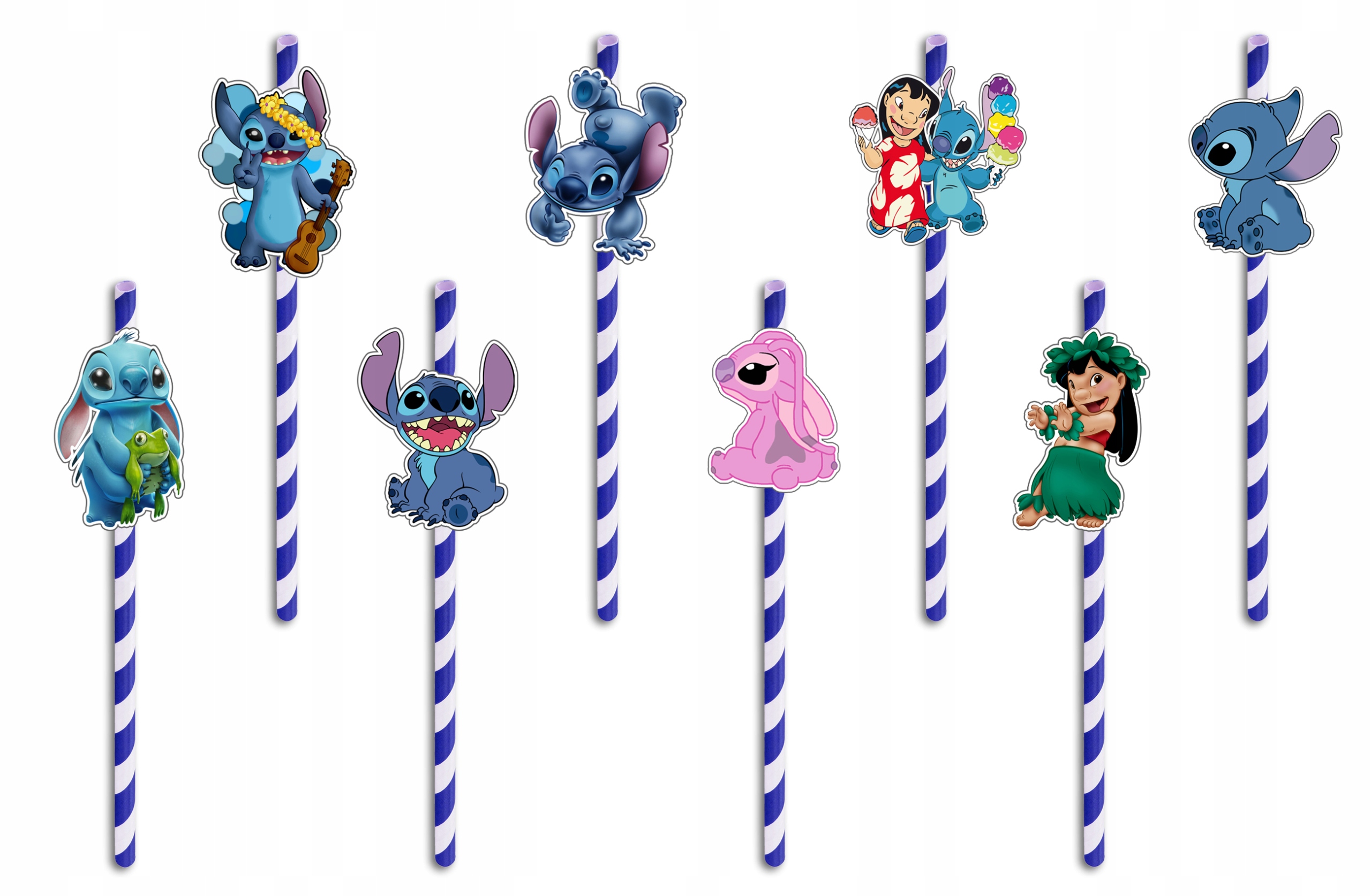 ZESTAW KUBKI + SŁOMKI URODZINOWE - STICH STICZ BAJKA PRZYJĘCIE Stan opakowania oryginalne