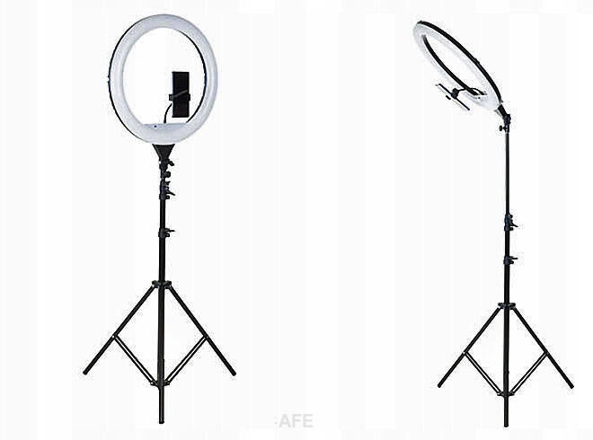 LAMPA RING LED 18" 50W 230V UCHWYT NA TEL PILOT + STATYW MAKIJAŻ TIKTOK YT EAN (GTIN) 0736542968620