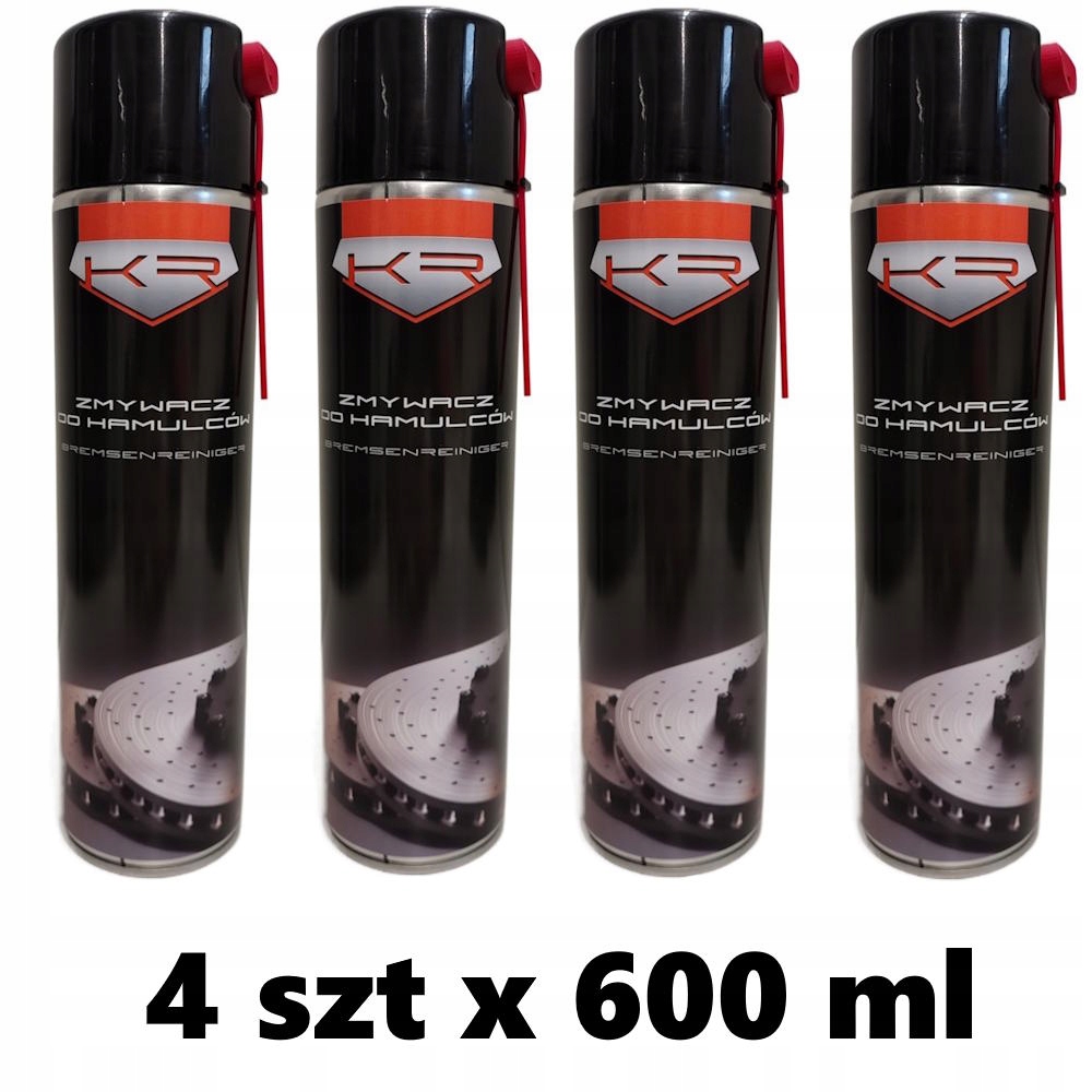 Zmywacz do hamulców uniwersalny długa dysza 4 x 600 ml Krypton
