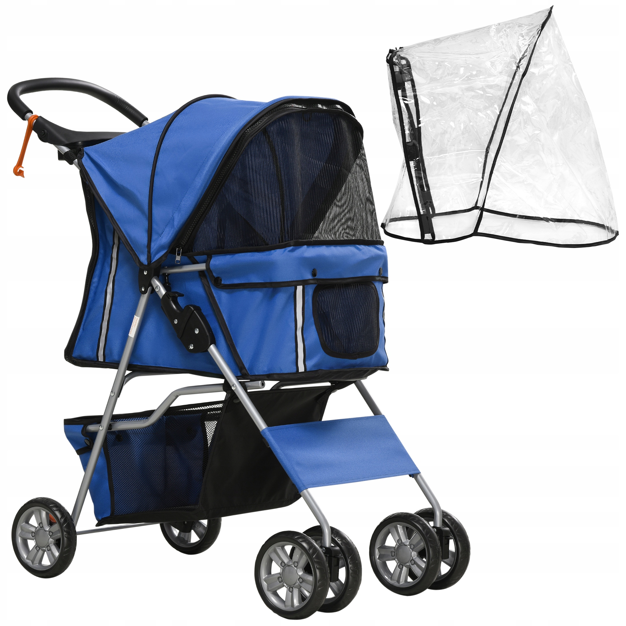 Levně Kočárek pro psy Pawhut D00-058V01BU, modrý
