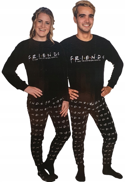 Softové Teplé Pyžamo Friends Ponožky L