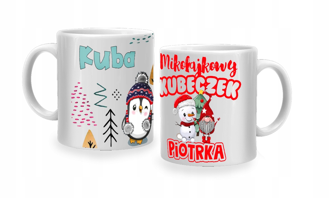 

Świąteczny Kubek na Mikołaja Mikołaj z imieniem