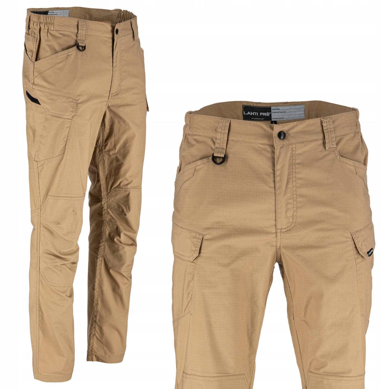 Lahti Pro Spodnie robocze bojówki beżowe stretch roz. L