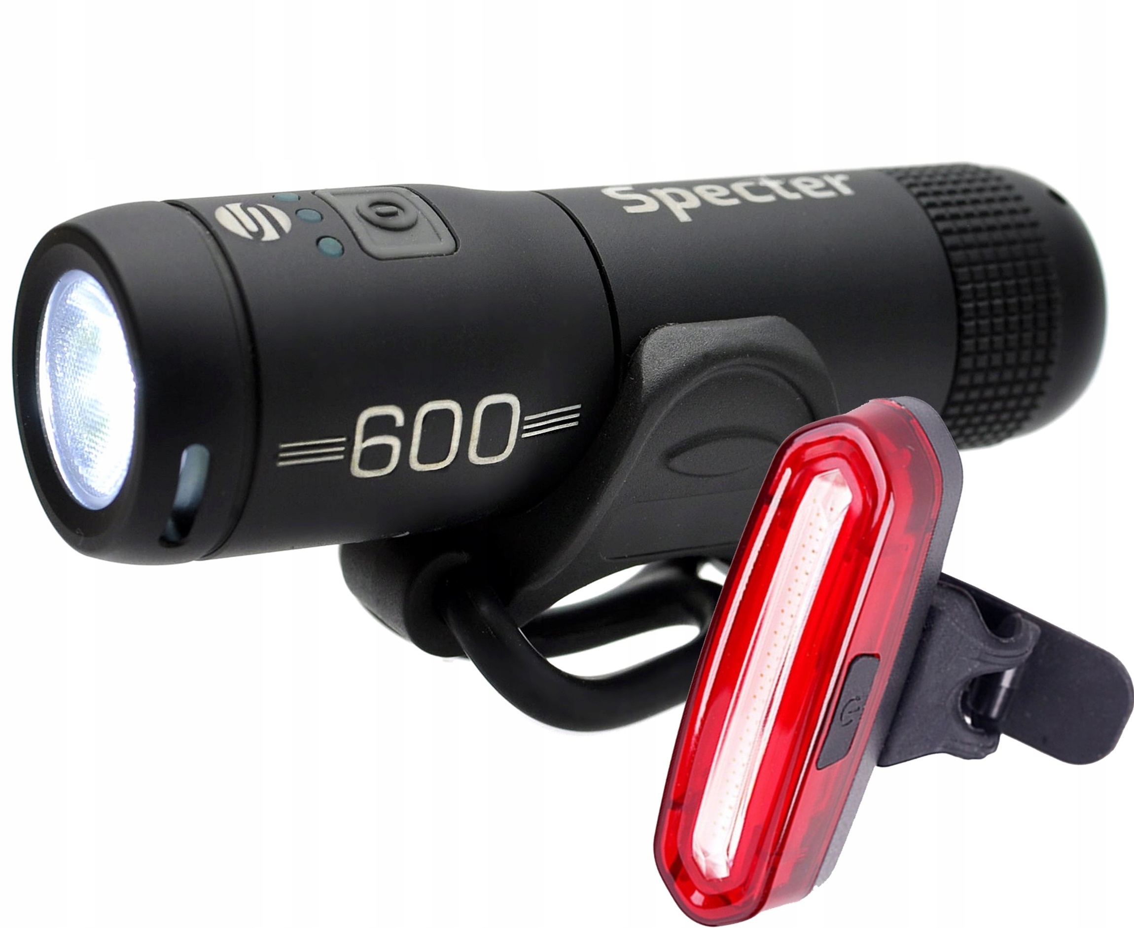 

Zestaw lampka Rowerowa Led Specter 600 przód tył