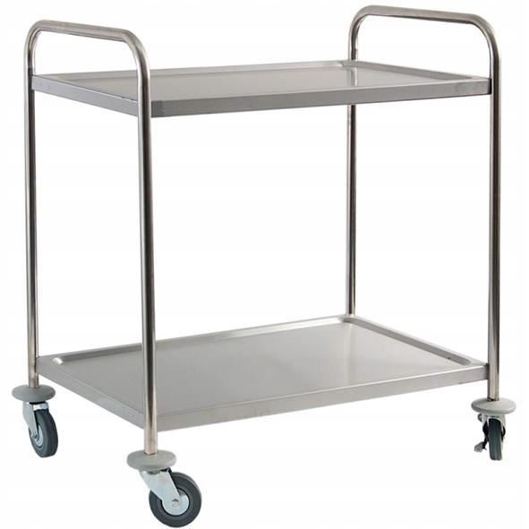 WÓZEK KELNERSKI 2 PÓŁKI SKRĘCANY STAL BDR2-1