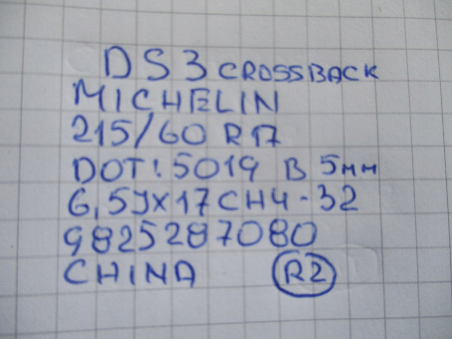 wheels discs tyres CITROEN DS3 CROSSBACK R17