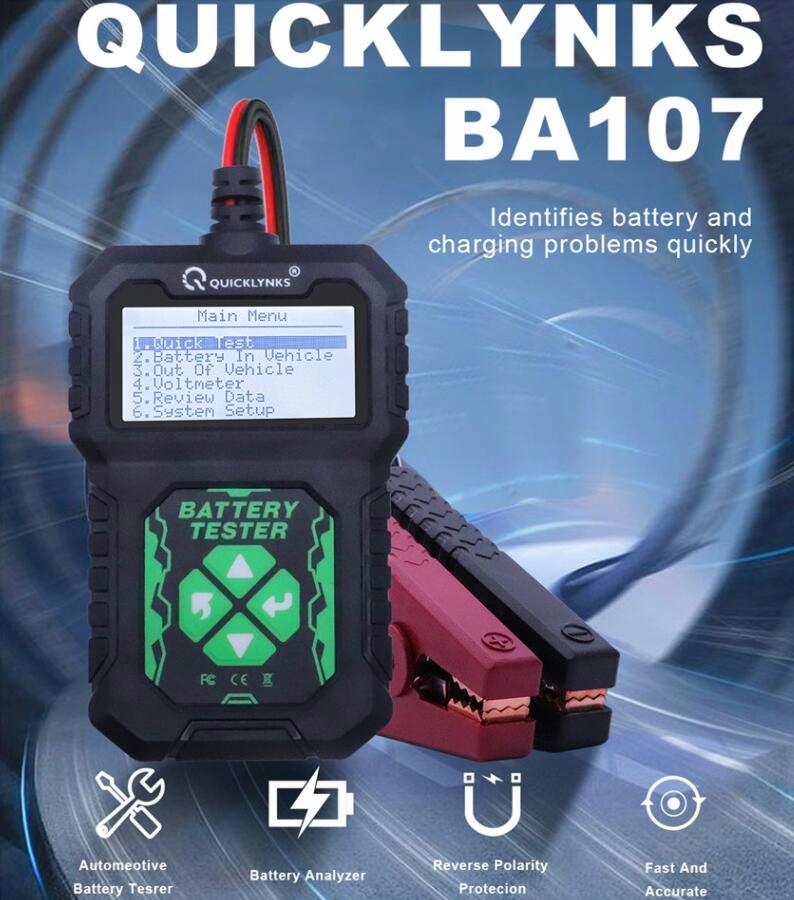 Quicklynks BA107 12V автомобільний акумулятор тестер