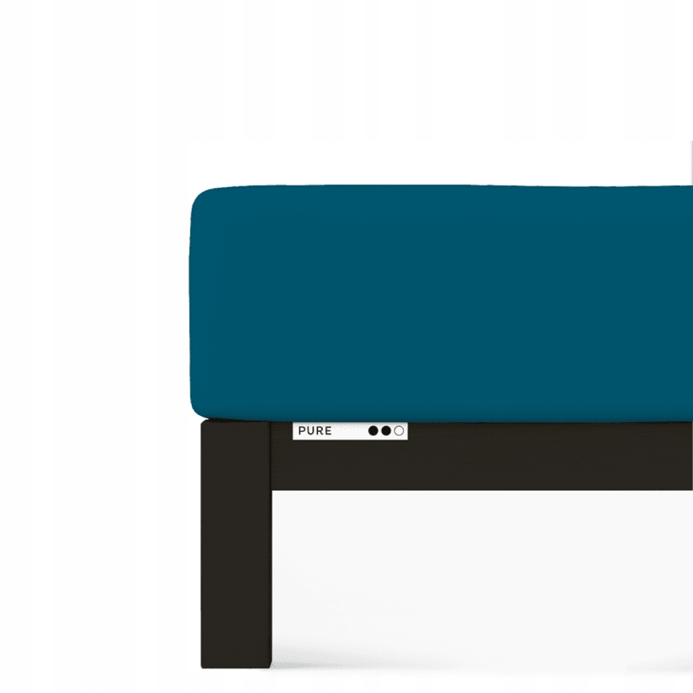 Prostěradlo Schlafgut Pure Standard 120x190-130x220 cm Petrol Deep 530