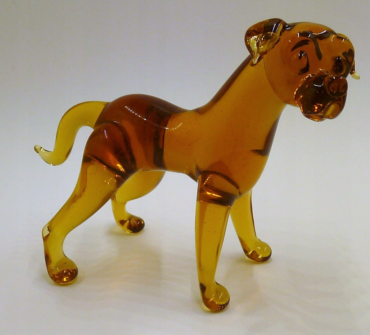 Skleněná figurka Extra Pes Rasový Pit Bull Terrier Hnědá dárek Fd Velká