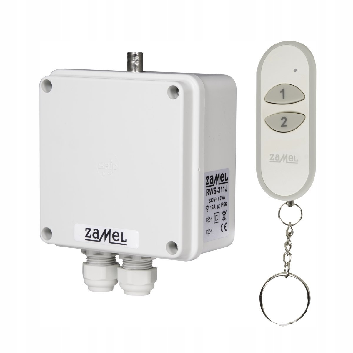 Rádiový jednokanálový sieťový vypínač Extra Free RWS-311J/Z Zamel