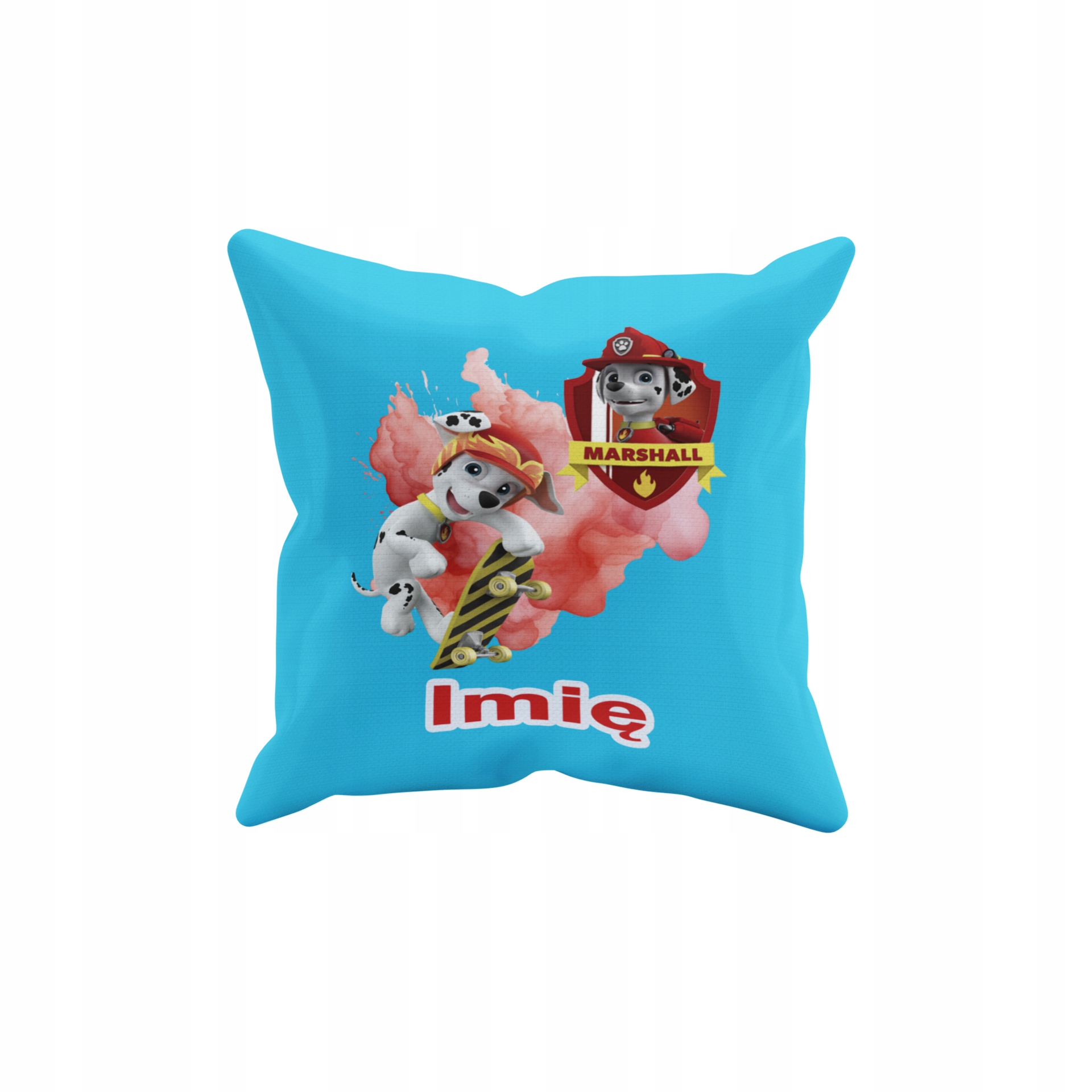 POSZEWKA NA PODUSZKĘ JAŚKA DO PRZEDSZKOLA PSI PATROL MARSCHAL + IMIĘ GRATIS Waga produktu z opakowaniem jednostkowym 0.5 kg
