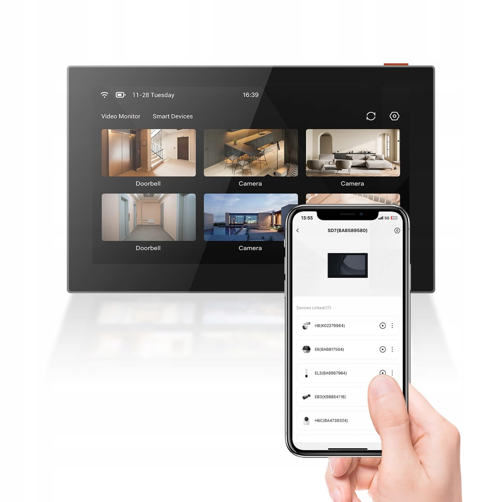 Vnútorný monitor Ezviz SD7 Dotykový bezdrôtový 7 palcov Wi-Fi 4600 mAh