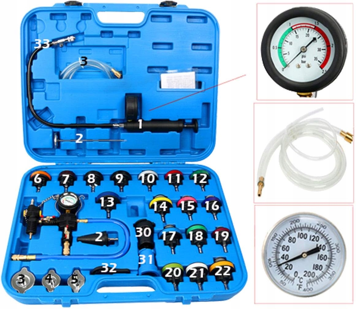 Tester Měřič Těsnosti Chladicího Systému Chladiče Sada 28 Ks