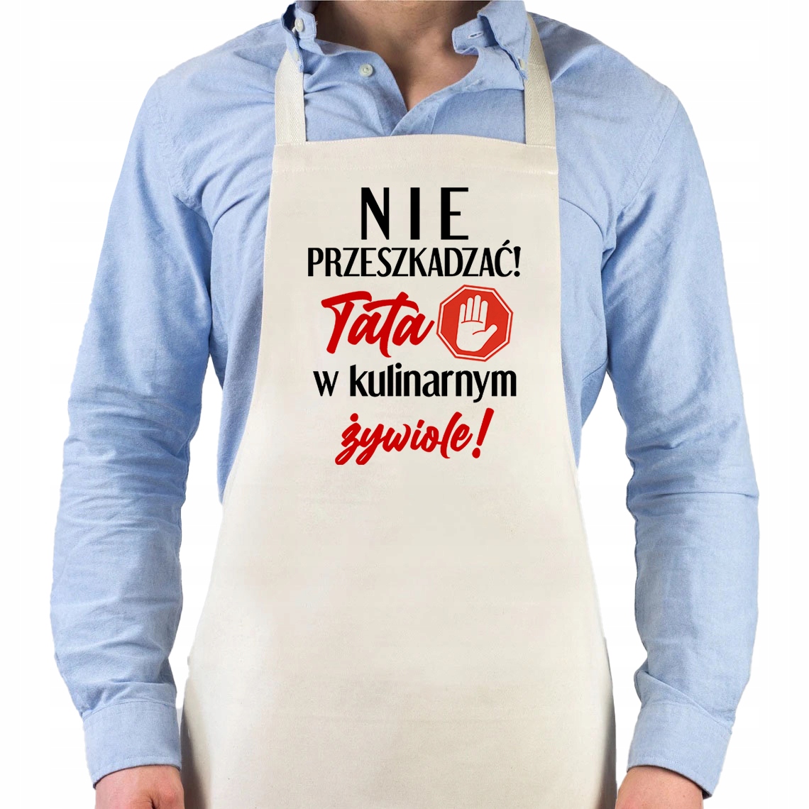 Pánská Béžová Zástěra Dárek ke Dni otců pro tatínka Otce Kulinářský život