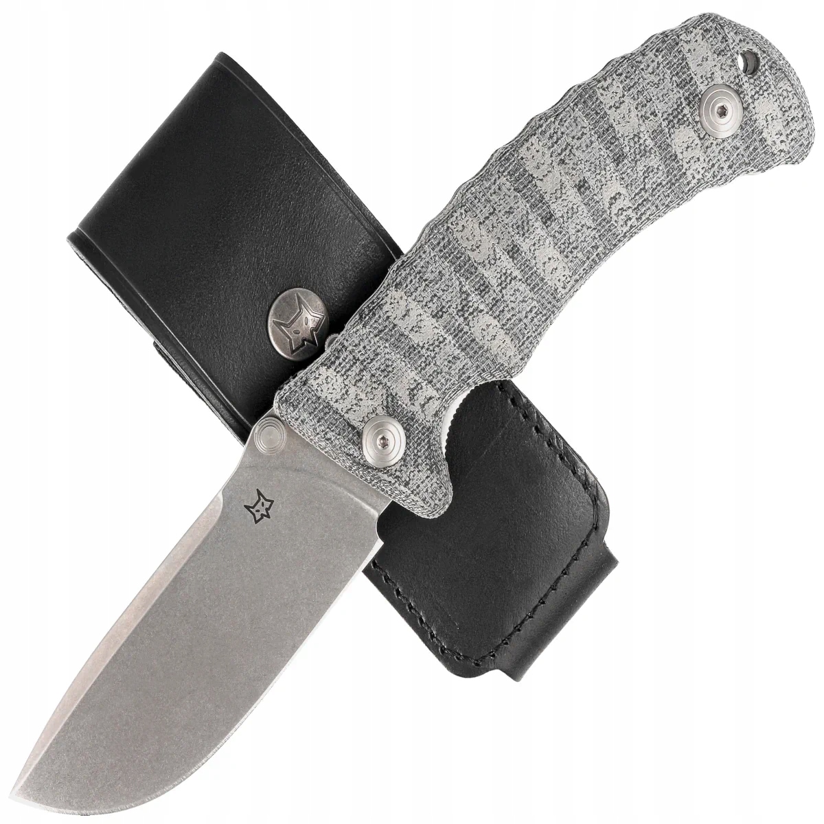 Nůž Fox Pro Hunter Black Yute Micarta, Stonewashed N690Co (FX-130 Mbsw)