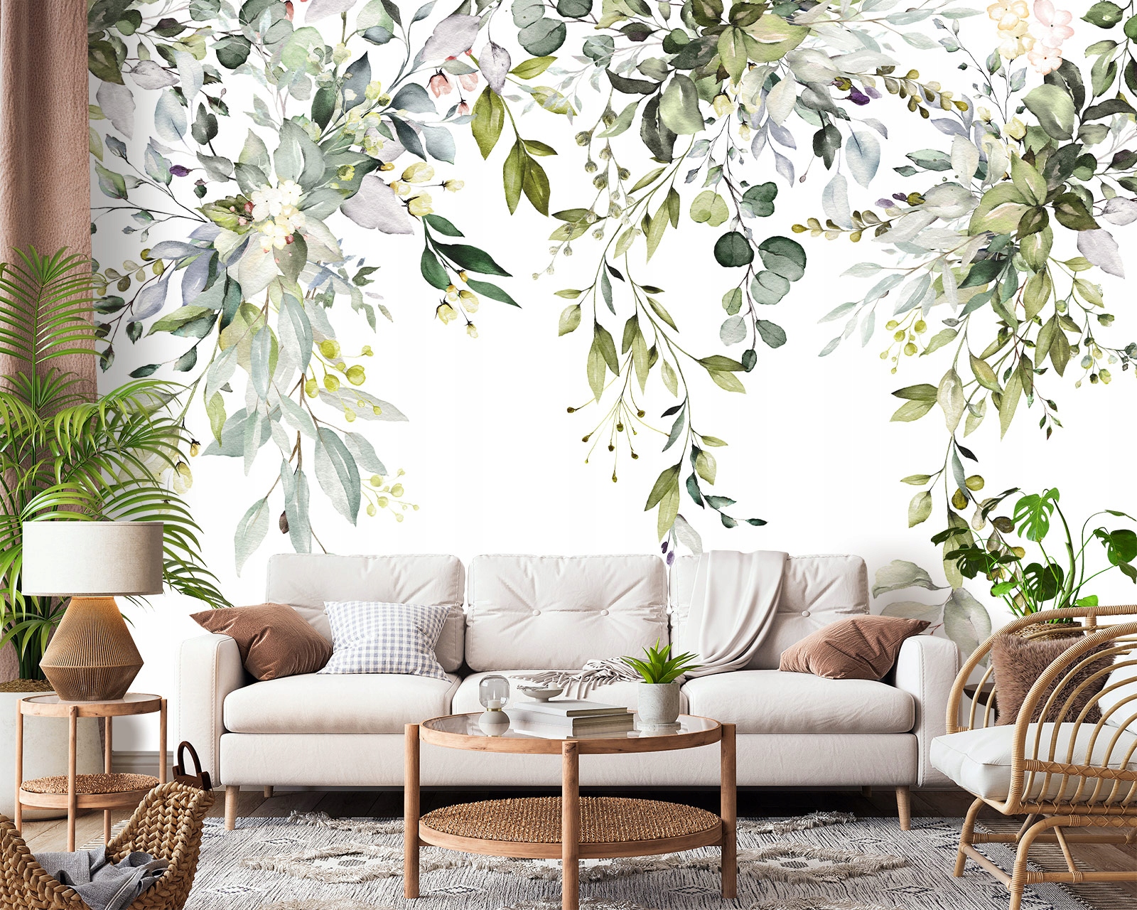 FOTOTAPETA LIŚCIE ROŚLINY 3D do salonu na wymiar