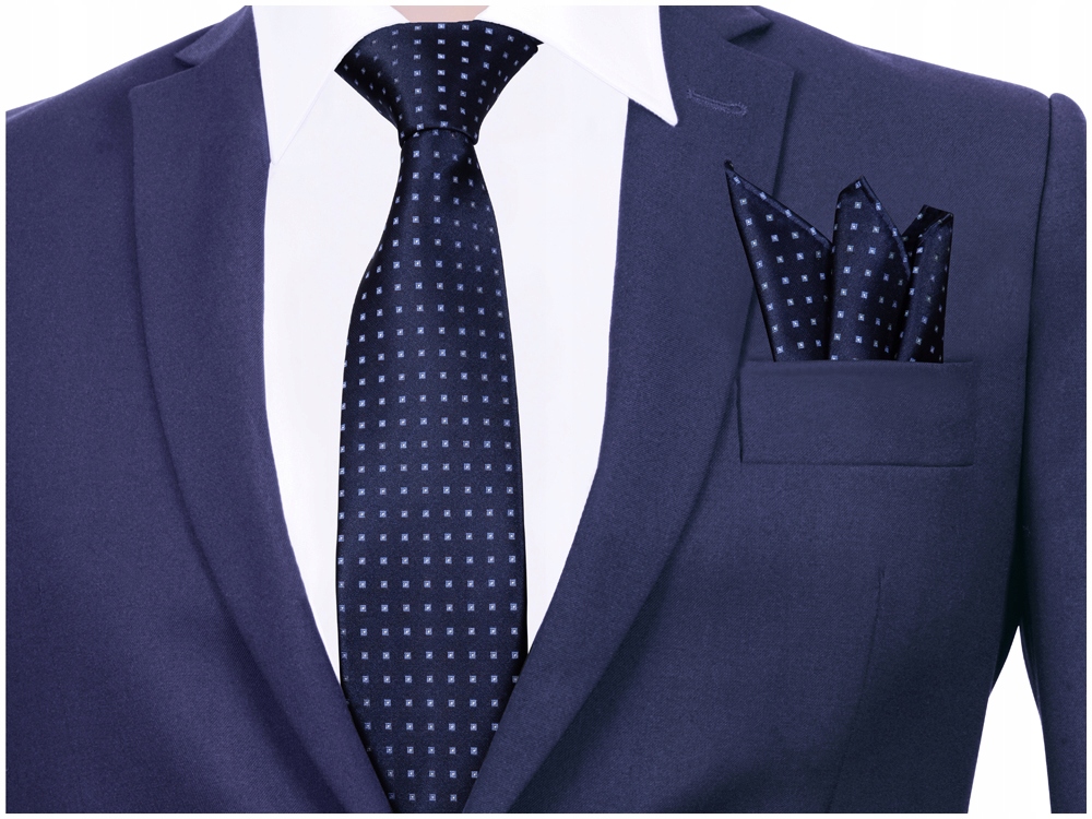 

Krawat + Poszetka Wypustka Żakardowy Greg k100