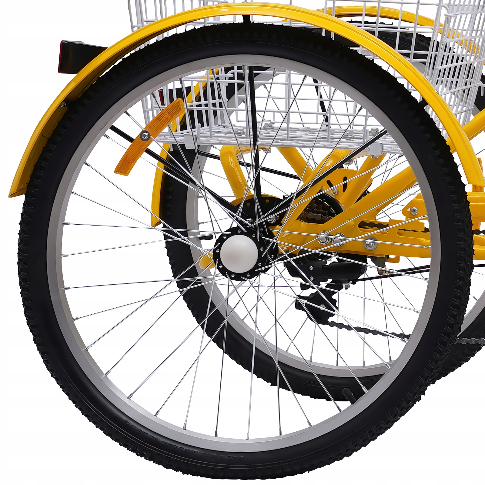 24-Calowy 7-Biegów Składane Rower Trójkołowy Dla Dorosłych z Reflektory Płeć produkt uniseks