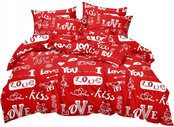 KOMPLET POŚCIELI 160x200 +2 POSZEWKI POŚCIEL LUX SATYNA BAWEŁNA ANTONIO 3D