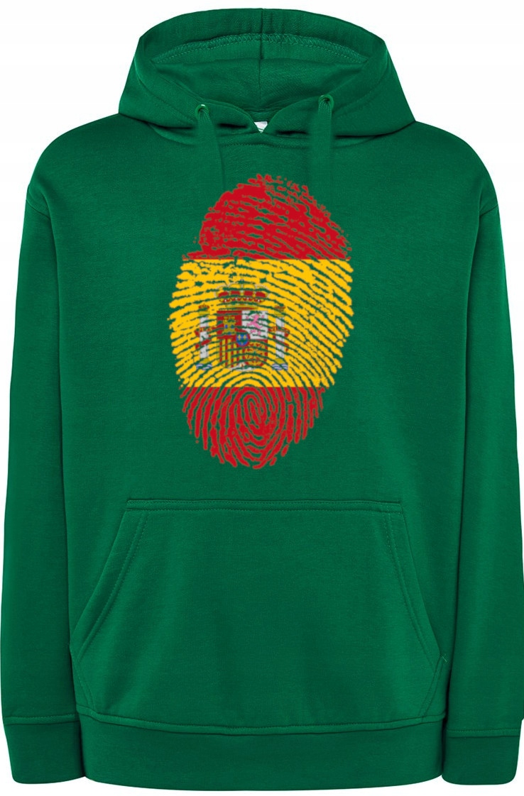 Španělsko Otisk prstu Pánská Mikina Kapuce vel. M