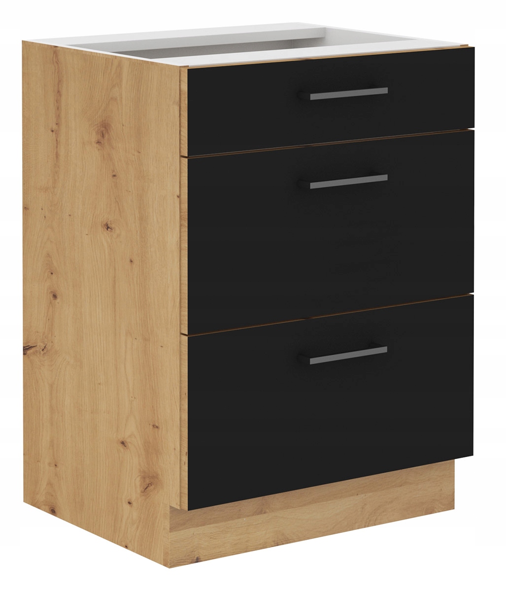 

szafka kuchenna z szufladami czarna Modern 60cm