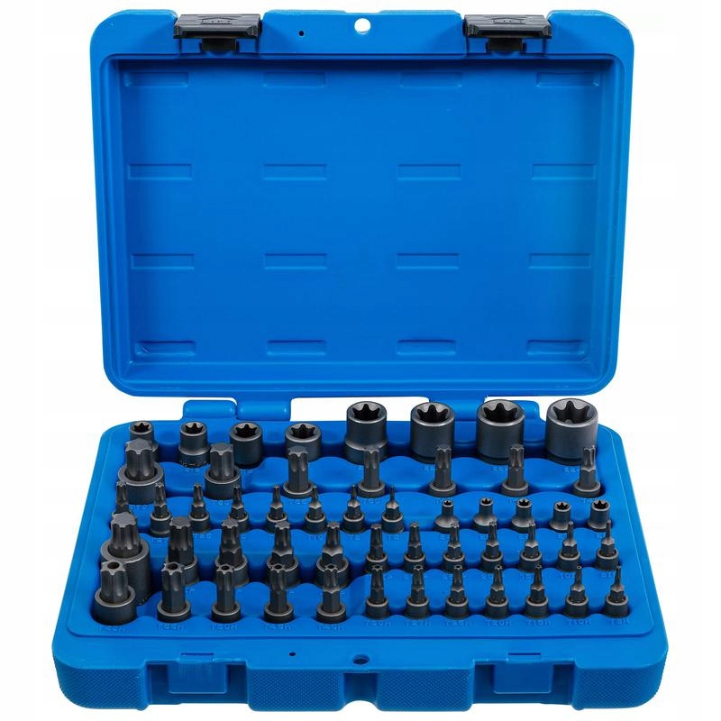 Sada 52 nástavců na bity a nástrčné klíče Torx Torx Bo s otvorem Tp Bgs