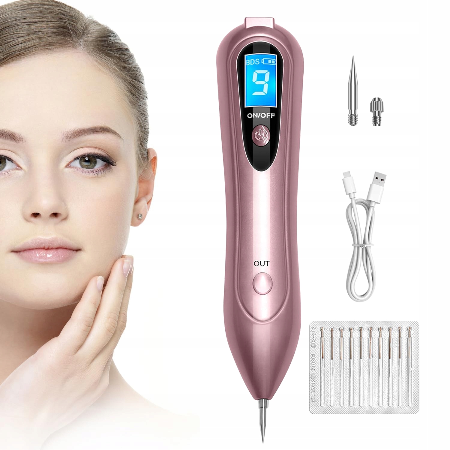 Plazmový Laser Pro Odstranění Bradavic, Bezbolestný, Bezpečný, LCD