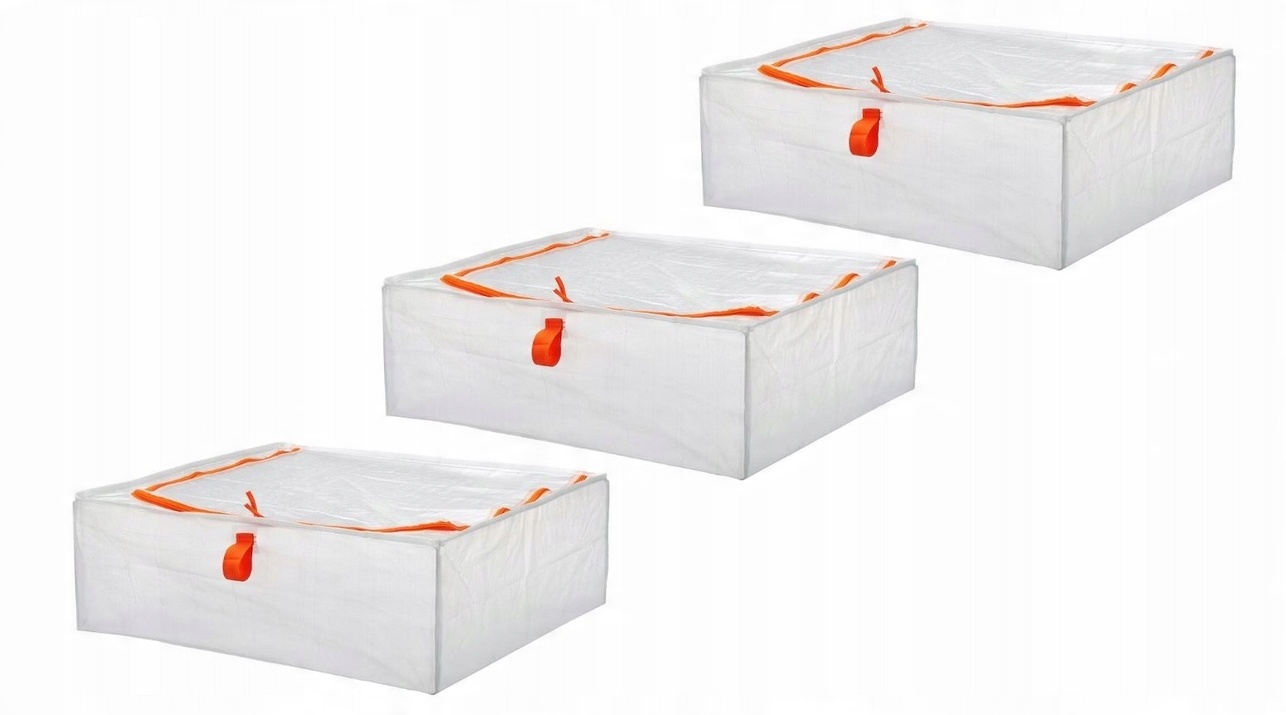 

Ikea Parkla Pojemnik torba na ubrania pościel 3szt