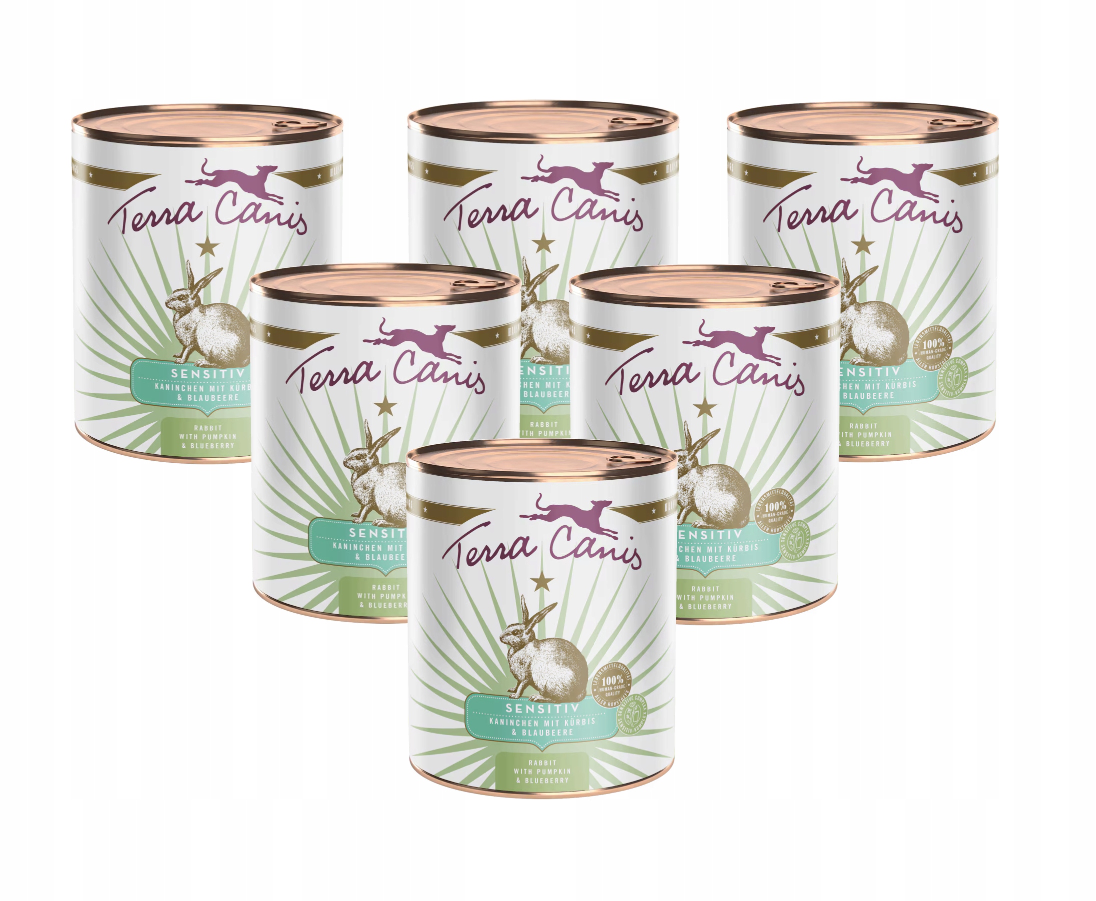 Terra Canis Sensitive Králík s dýní a borůvkami 6x800 g
