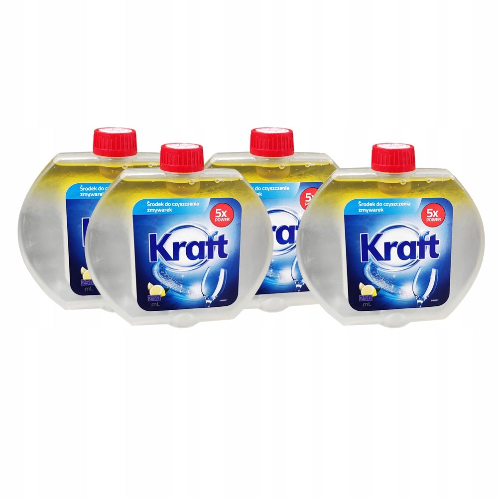 

4X Środek Płyn Czyszczenia Zmywarek Kraft 5X Power