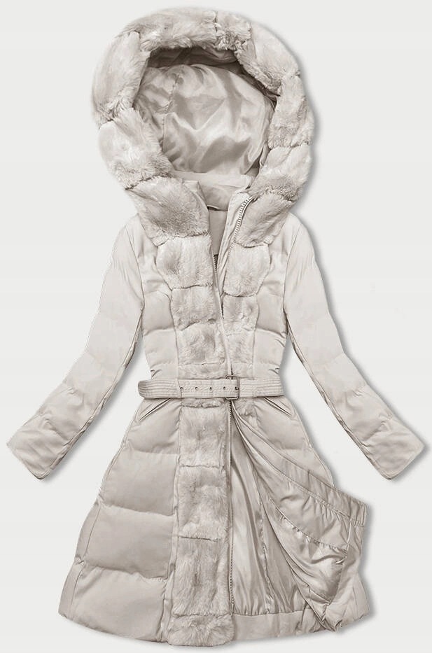 Zimní Bunda Kožešina 5M3158 Ecru XL (42)