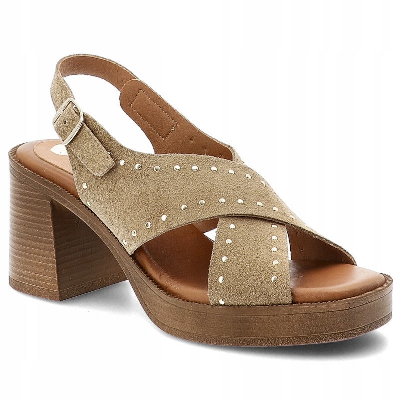 Dámské sandály Armodo 2469 Béžová Velurová barva 204