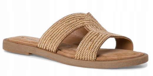 Tamaris béžové dámské kožené nazouváky pro každodenní nošení 37