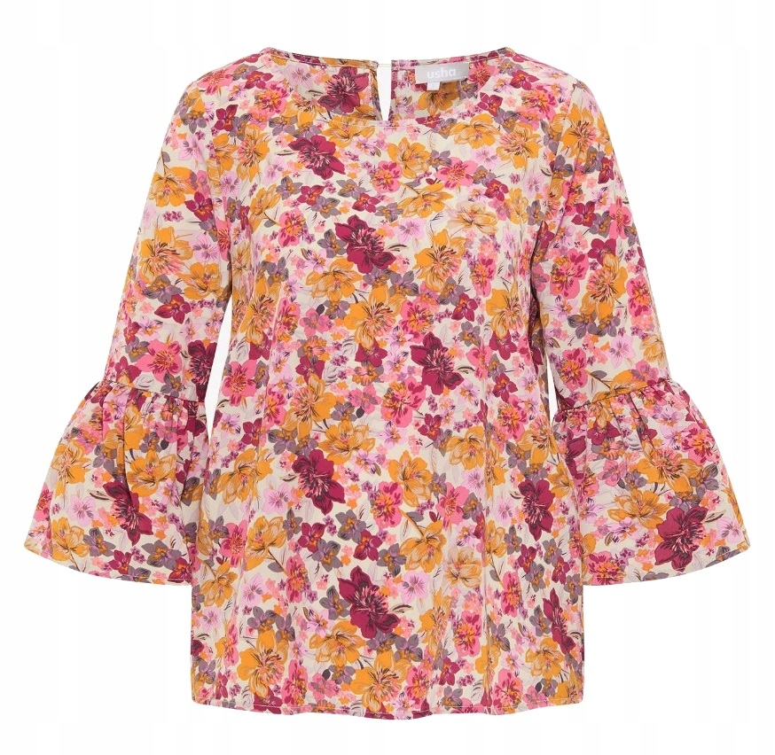Usha Dámská Halenka Květinový Vzor 10124080 Prodyšná vel. XXL