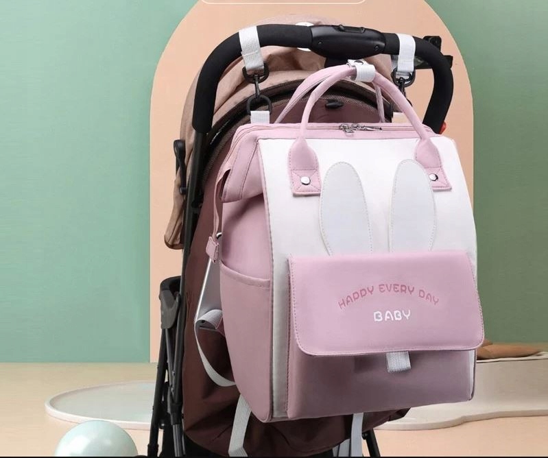 TORBA DO WÓZKA PLECAK ORGANIZER DLA MAMY TATY 3w1 Wysokość 38 cm