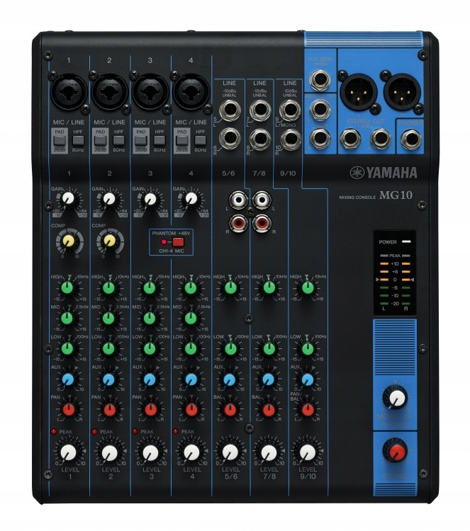 Yamaha MG10 Analógový Audio Mixér