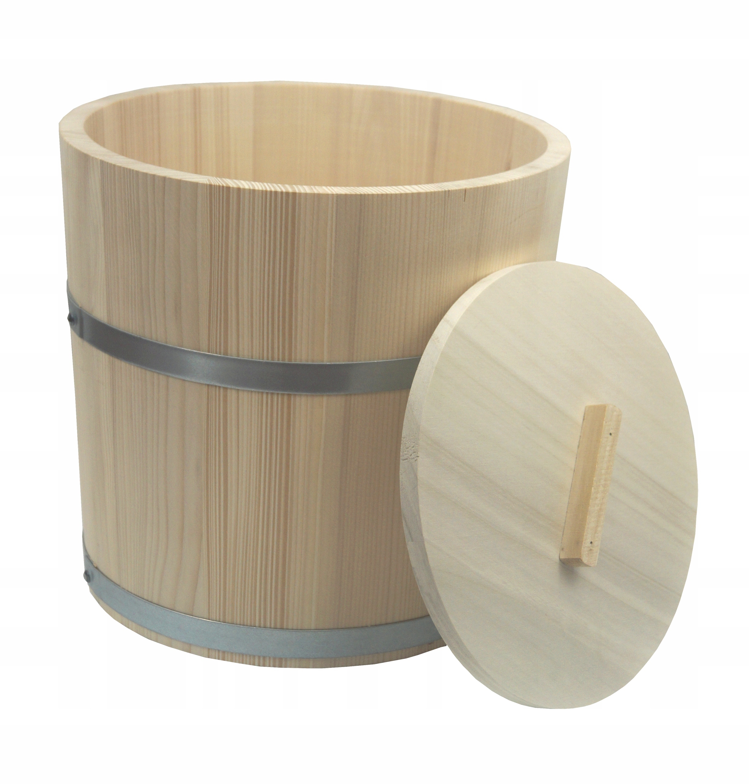 Wiadro drewniane z pokrywą do kiszenia kapusty 15L