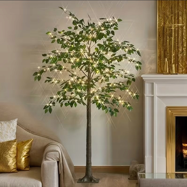 Lampa Nočná lampa Led strom Veľký olivovník fikus listy 180 cm 1,8M