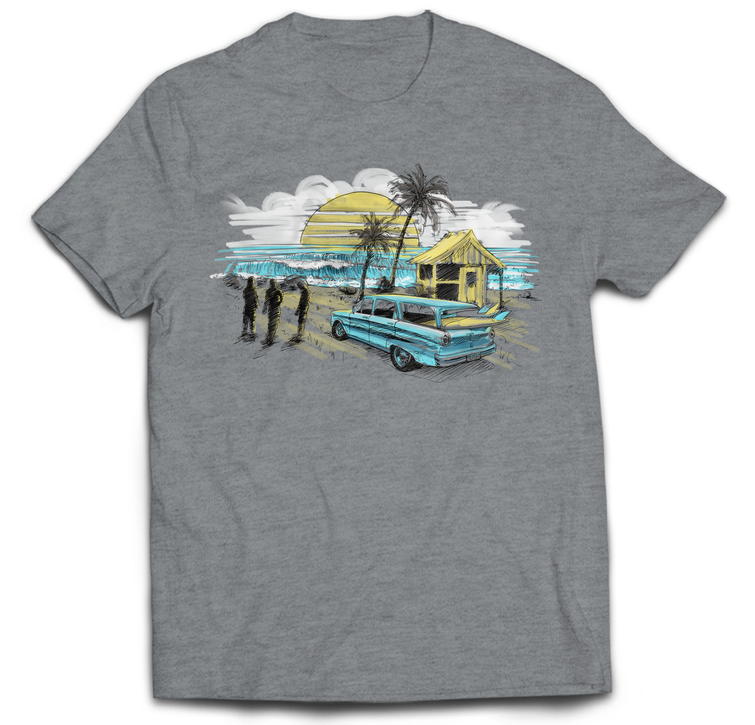 

Retro Surfer American Car Wind Kitesurfing 3XL