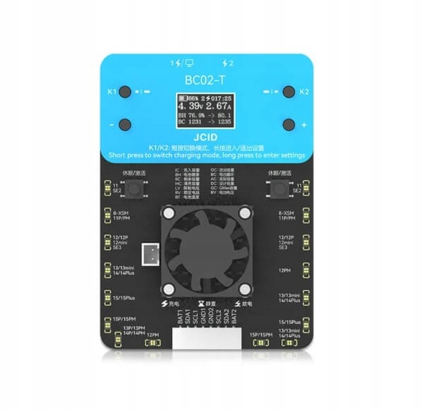 JCID BC02-T Tester i regenerator baterii iP 11–16PM