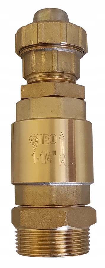 Przyłącze mosiężne pompy głębinowej PE32 1 1/2" z zaworem zwrotnym