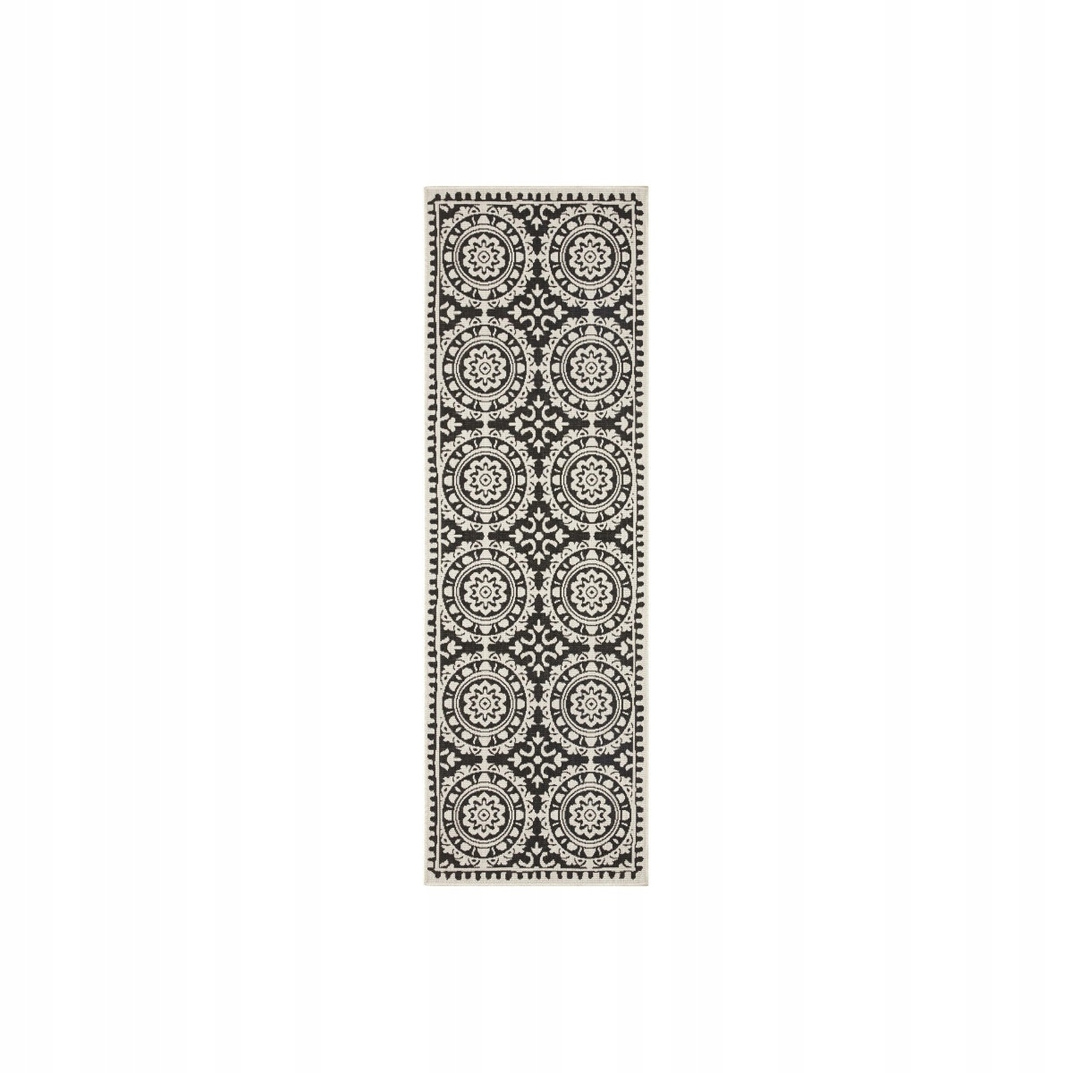 80x250 Behúň Twin Supreme 104129 Black Cream – na von aj na doma