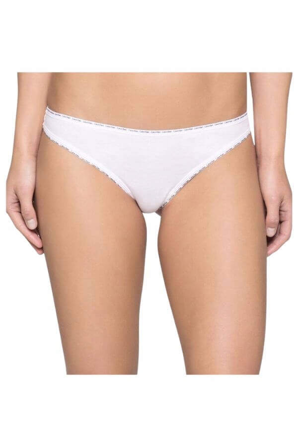 Calvin Klein Dámské kalhotky Tanga White 2PACK