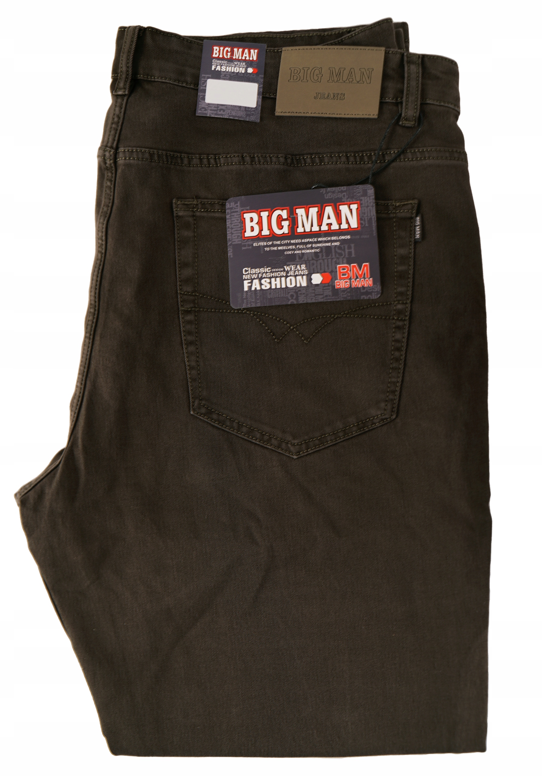 

Spodnie Bawełniane Oliwkowe Duże 42 L32 108-112 CM