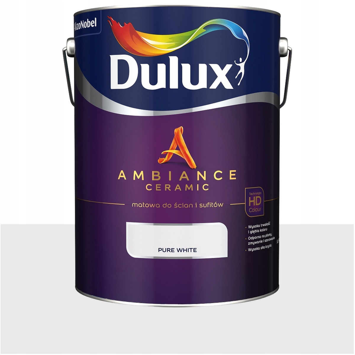Dulux barva na stěny keramická Ambiance Ceramic Pure White Čistá Bílá 5L