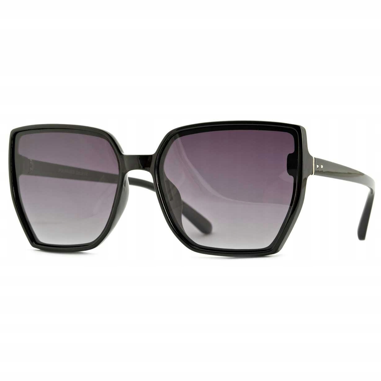 DAMSKIE Okulary POLARYZACYJNE Kocie Oczy czarne