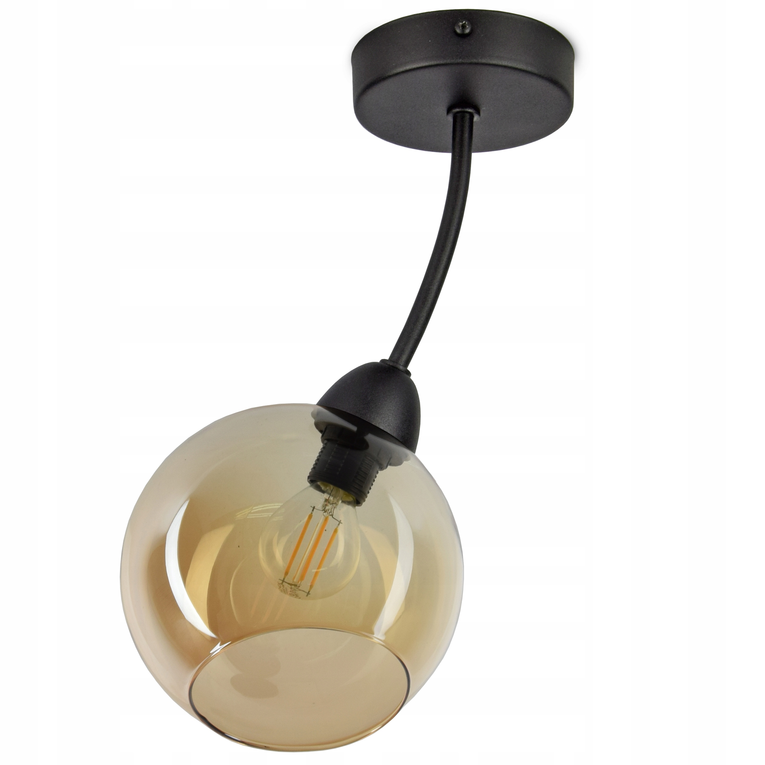 

Lampa Sufitowa Żyrandol Plafon Szklana Kula Miód